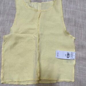 American Eagle Light yellow crop tank top **New with Tags** NWT